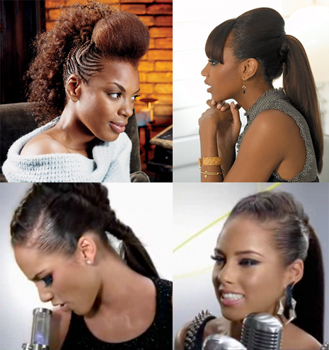 Alicia Keys Bond hairstyle