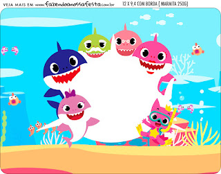 Baby Shark: Etiquetas para Candy Bar para Imprimir Gratis. 