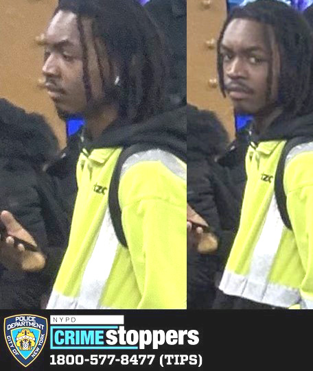 The NYPD is searching for this man in connection with a possible hate crime assault on a subway rider. -Photo by NYPD
