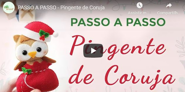 Pingente de Natal em feltro com Pap para Natal 2020