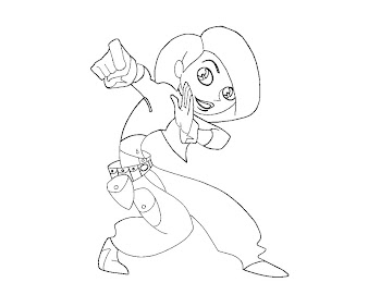 #9 Kim Possible Coloring Page