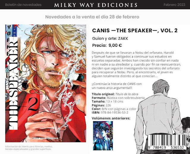 Novedades Milky Way Ediciones - Febrero 2023