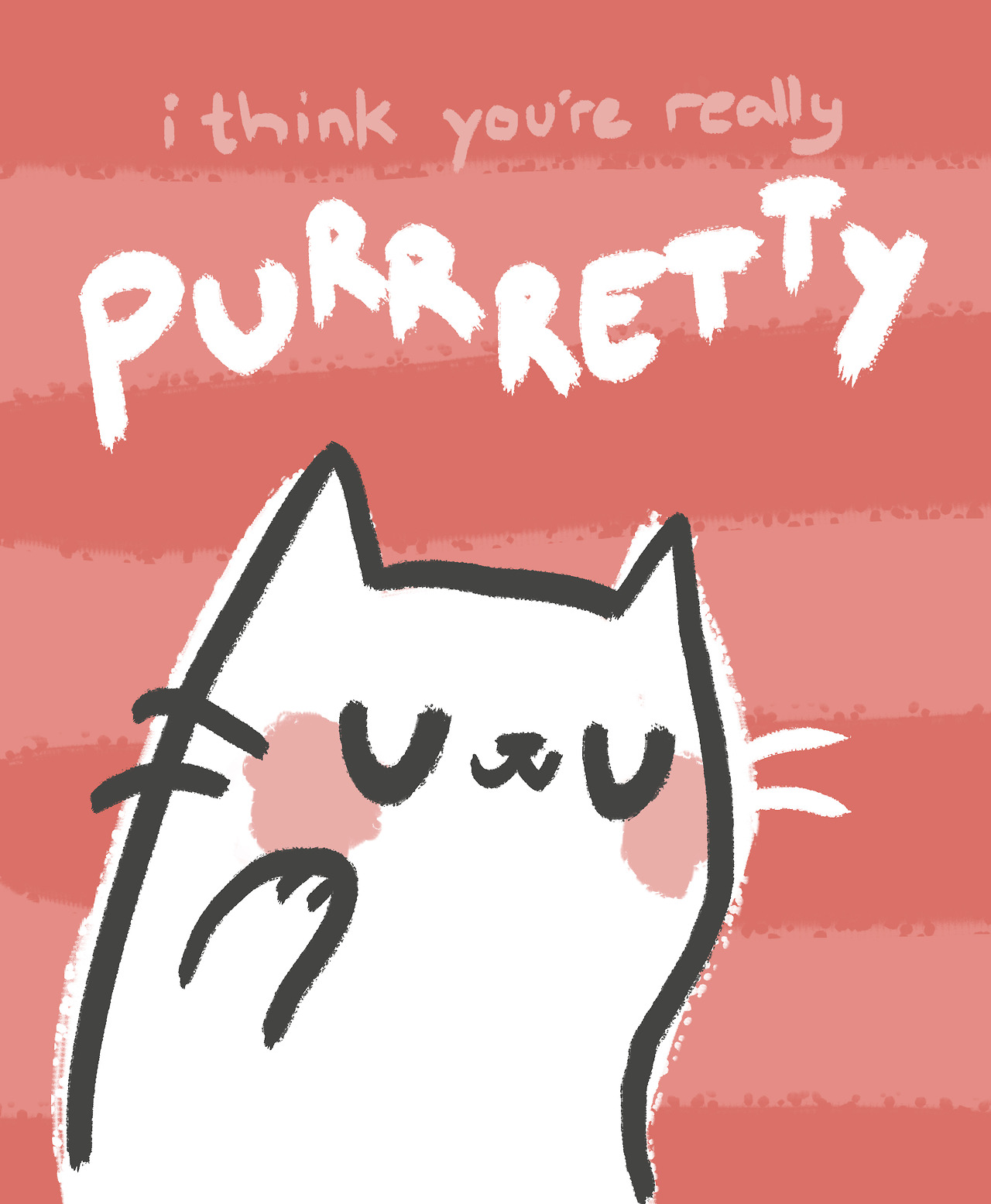 I Think You're Purretty // Valentine's Day Cat Pun Printables