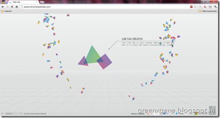 Google Chrome Web Lab - Lab Tag Created