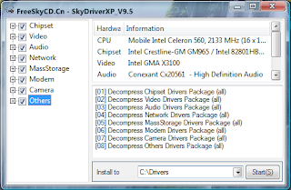 تحميل اسطوانة التعريفات العملاقة Sky Driver XP صغيرة الحجم