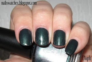 Misa Toxic Seduction nail polish smokey green shimmer nail polish nailswatches