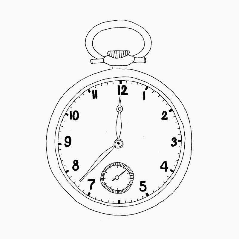 Pocket Watch Coloring Pages