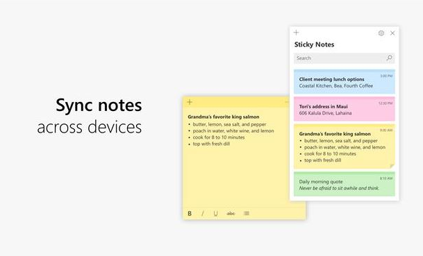  ميزات جديدة لـ Sticky Notes لنظام Windows 10