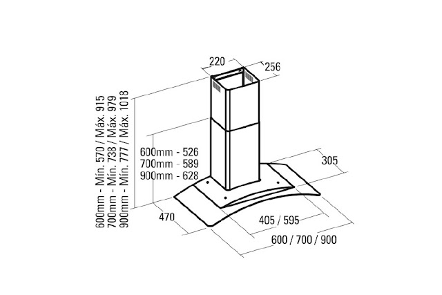 Máy hút mùi áp tường Cata Glass 70