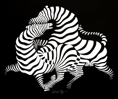 Pintura cebras Victor Vasarely