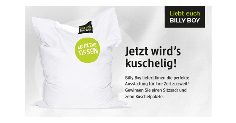  Gewinnspiel „Ab in die Kissen“ – mit Billy Boy