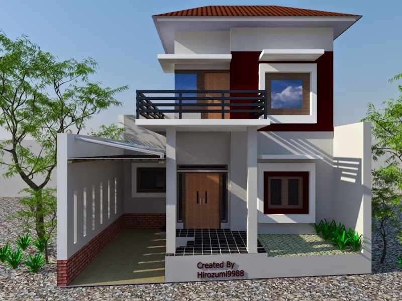 42+ Konsep Terpopuler Gambar Rumah Minimalis Sederhana Modern 2 Lantai