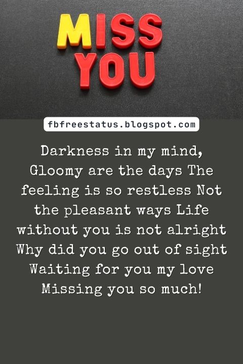 Missing You Poems for Boyfriend