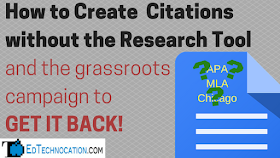 Create Citations w/out #GoogleDoc Research Tool | @EdTechnocation