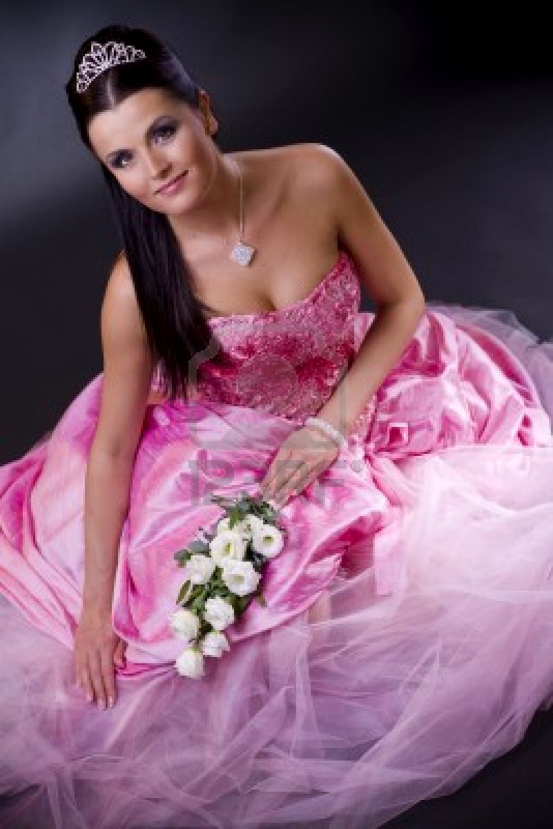 pink wedding dresses with