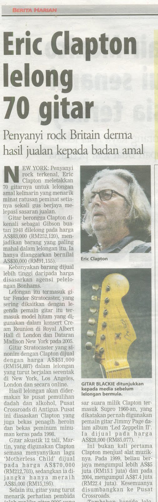 Eric Clapton Lelong 70 Gitar  Blues Riders