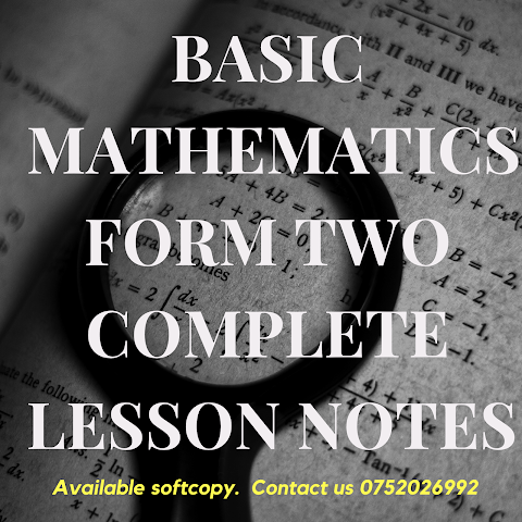 BASIC MATHEMATICS FORM TWO NOTES ALL TOPICS.