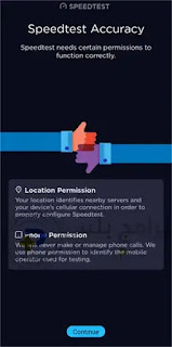 اذونات تشغيل برنامج سبيد تست