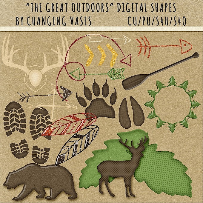 "The Great Outdoors" - Digital Scrapbook Kit Set