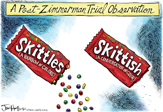 image: cartoon by Joe Heller, "A Post-Zimmerman Trial Observation"