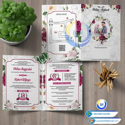 Download Template Desain Undangan Pernikahan Custome Elegan Cdr