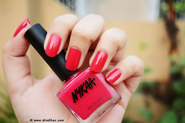 Nykaa Floral Carnival Nail Enamel Hot Pink Poppy 108 Review