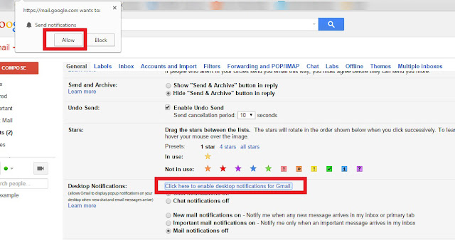 desktop notifications in gmail