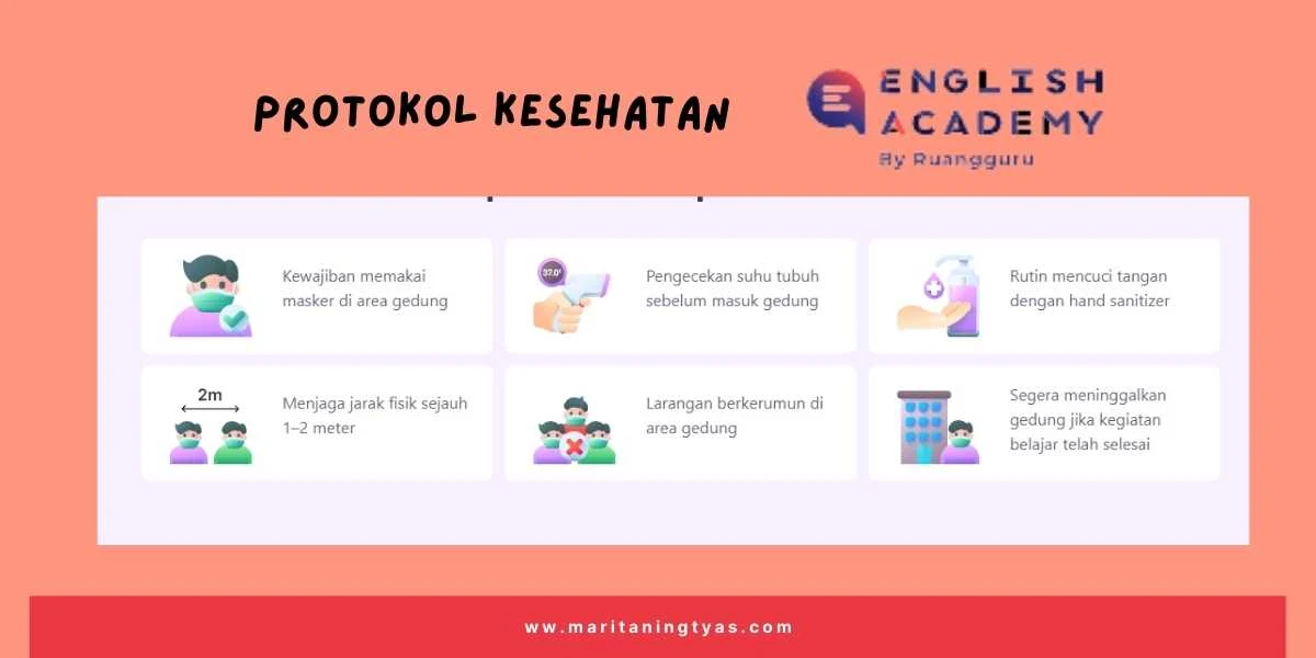 protokol kesehatan di English Academy Center