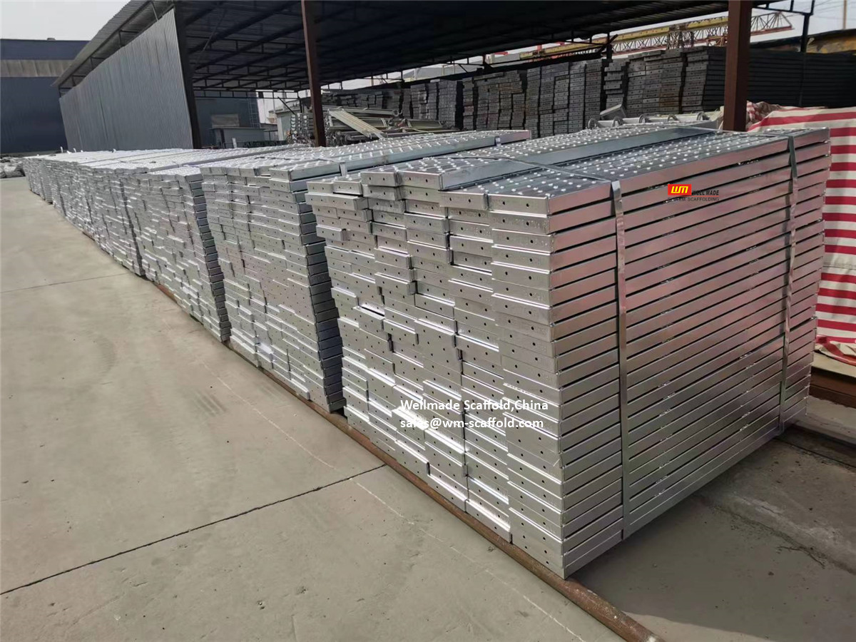 GI Scaffolding Board 240x45mm to Singapore - Tube and Clamp Scaffolding System Components and Parts - Scaffold Steel Planks - Metal Deck