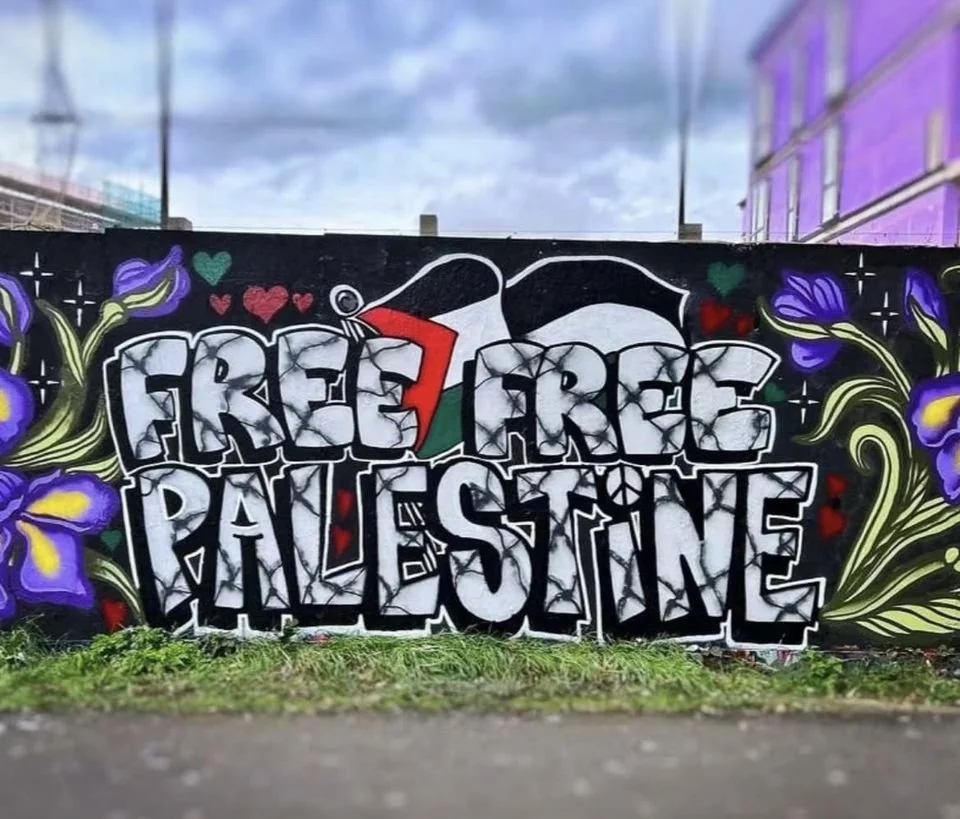 Graffiti Artwork 'Free Free Palestine' (Bristol, England)