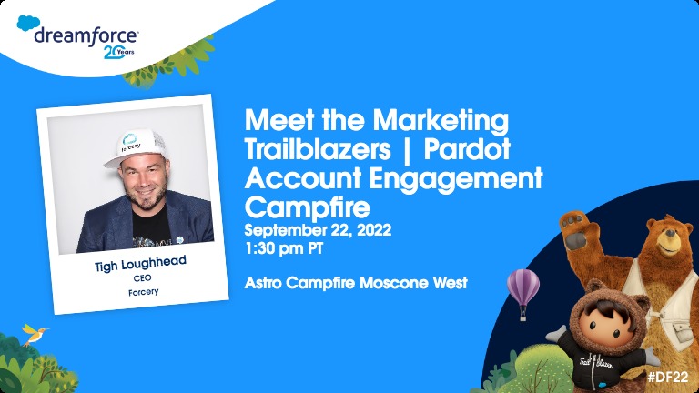 Salesforce MVP Tigh Loughhead speaking at Dreamforce 2022 on the Trailblazer Community