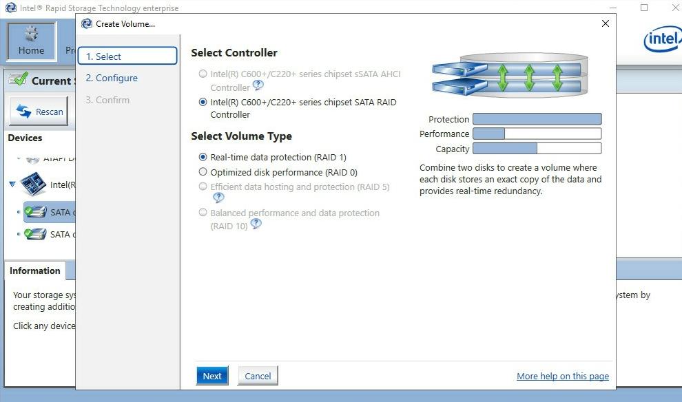 Jendela Create Volume - Menu Select Volume Type Jendela Create Volume - Menu Select Volume Type