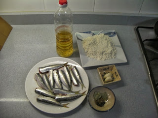 Ingredients for pickled sardines