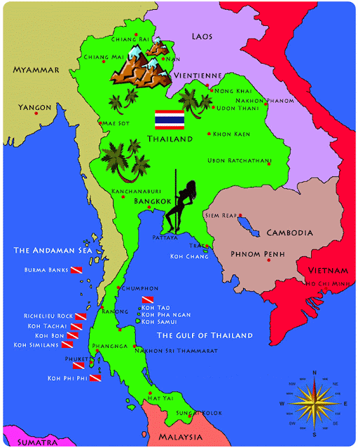 Thailand Tourist Map