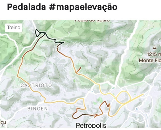 Mapa de percurso no Strava