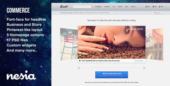 Commerce - Business and Online Store Template - ThemeForest Item for Sale