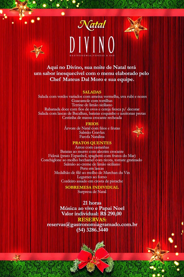 Restaurante Divino - Ceia de Natal 2014