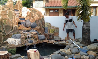 Jasa pembuatan relief tebing air terjun di citeureup - SuryaTaman