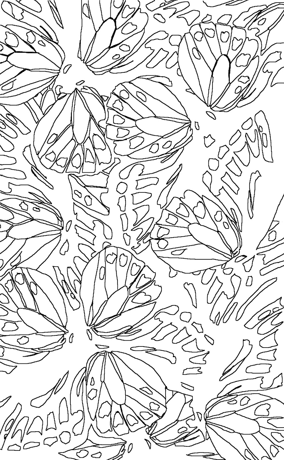 Download Coloring Page World: Butterfly Print (Portrait)
