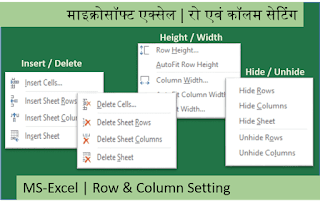 Row Column Settings in MS-Excel Hindi Videos