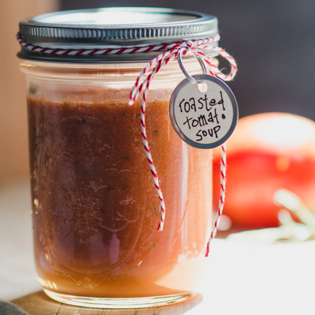 Roasted Tomato Soup in a Mason Jar