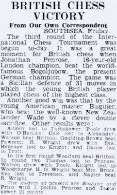 Penrose' British Chess Victory