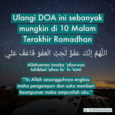 doa 10 malam terakhir ramadan