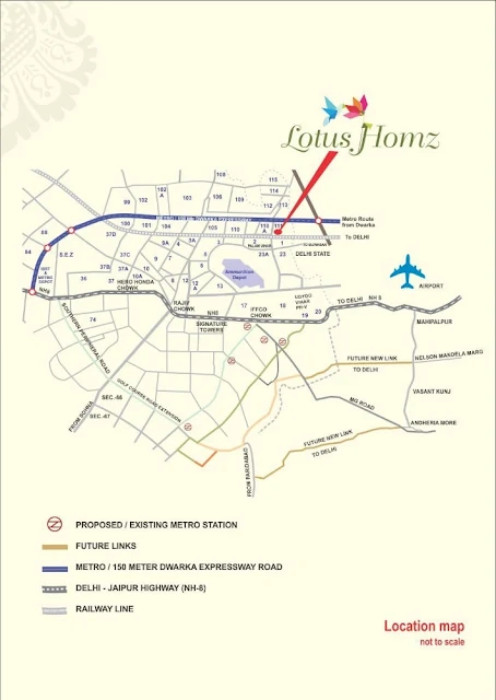 Lotus Homes 111 Gurgaon Location Map