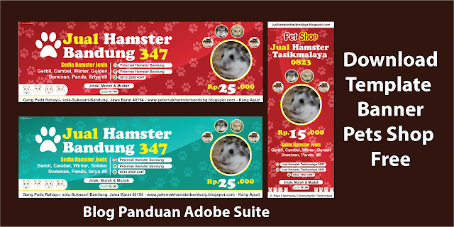 banner petshop toko hewan peliharaan hamster 