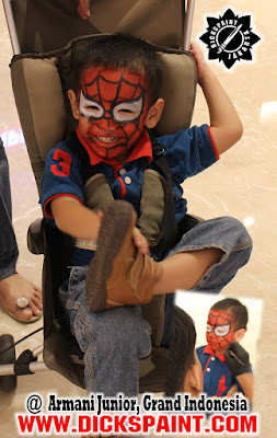 face painting spiderman kids jakarta