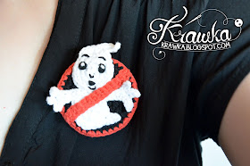 Krawka: Who you gonna call?... Ghostbusters crochet pin - Free pattern for a geek pin by Krawka