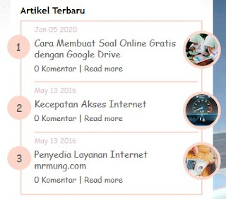 11 Koleksi Membuat Script Widget Recent Post/ Artikel Terbaru Responsive Untuk Blogger