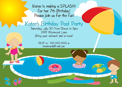 birthday party invitations on facebook
 on my newest design in the shop pool party birthday party invitation