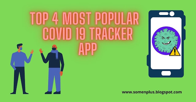 the image is showing top 4 covid 19 tracker app